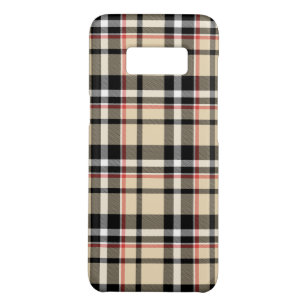 Red Beige Black White Squares Tartan Plaid Pattern Case-Mate Samsung Galaxy S8 Case