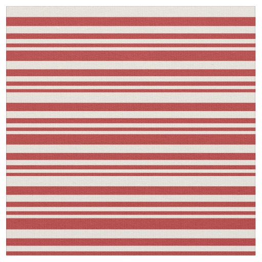 Red & Beige Colored Lines Fabric