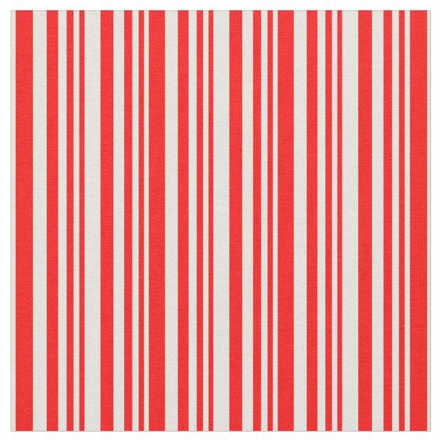 Red & Beige Colored Pattern Fabric (Close Up)