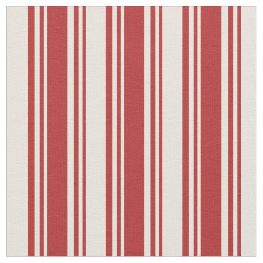 Red & Beige Colored Stripes/Lines Pattern Fabric