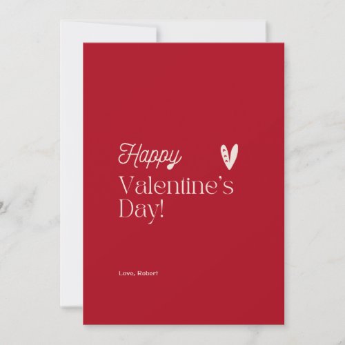 Red   Beige Heart Typographic Valentines Day  Invitation