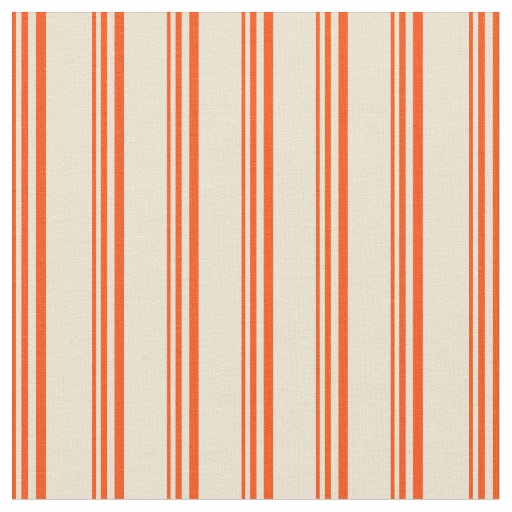 Red & Beige Lined/Striped Pattern Fabric