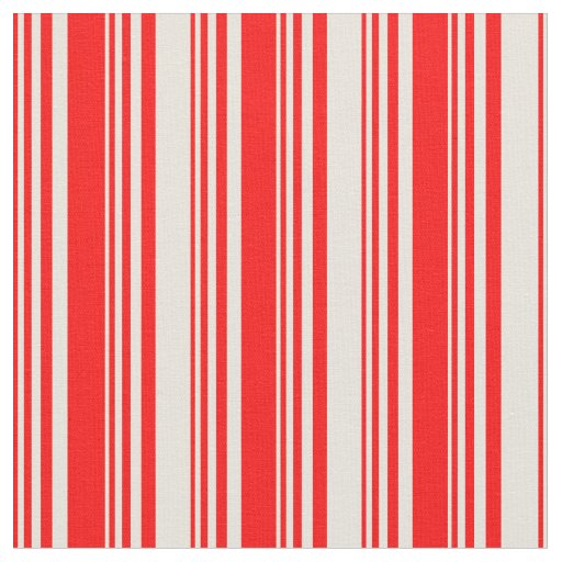 Red & Beige Lines/Stripes Pattern Fabric