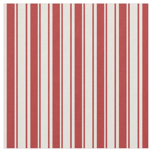 Red & Beige Pattern Fabric (Close Up)