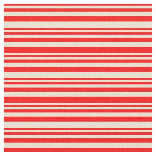 Red & Beige Pattern Fabric