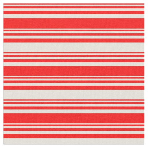 Red & Beige Pattern of Stripes Fabric