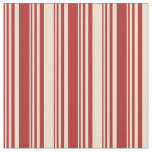 [ Thumbnail: Red & Beige Stripes Fabric ]