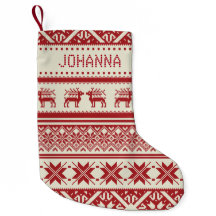 Red & Beige Ugly Christmas Sweater - Your name