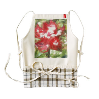 Red being pulled apart zazzle HEART apron