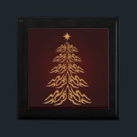 Red Bell Christmas Tree Gift Box<br><div class="desc">What better way to present that special gift than to put it in an original wooden gift box, that is a unique and practical gift in itself. Add that watch, jewelry, keys to the new car, whatever. A gift inside a gift- for an extra special surprise. Made of lacquered wood,...</div>