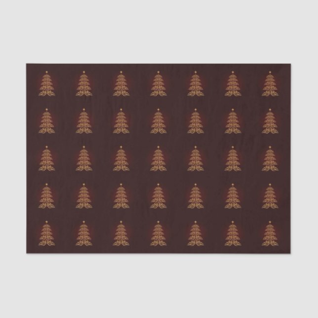 Red Bell Christmas Tree Tissue Paper (Front)