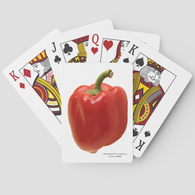 Red Bell Pepper.  Fresh from Mexico  Poker Cards (Back)