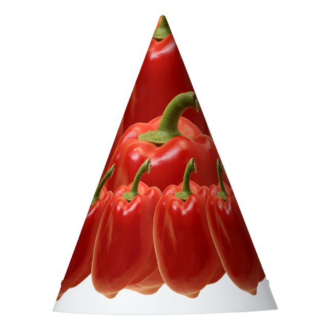 Red Bell Pepper.  Fresh from the market   Party Hat (Front)