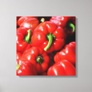 Red - Bell Peppers Canvas Print