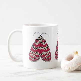 Red Bella Moth on Coffee Mug