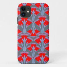 Red Bellflower iPhone 11 Case | One Owl Artist