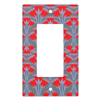 Red Bellflower Light Switch Cover