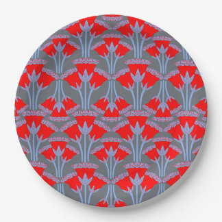 Red Bellflower  Paper Plates