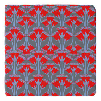Red Bellflower Trivet | One Owl Artist
