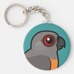 Birdorable Red-bellied Parrot Basic Button Keychain