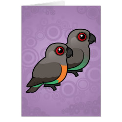 Red-bellied Parrot Pair Greeting Card