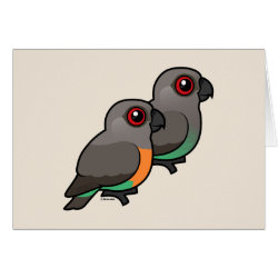 Red-bellied Parrot Pair Greeting Card