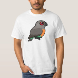 Birdorable Red-bellied Parrot Men's Crew Value T-Shirt