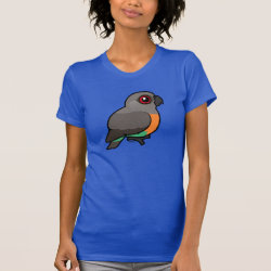 Birdorable Red-bellied Parrot Women's American Apparel Fine Jersey Short Sleeve T-Shirt