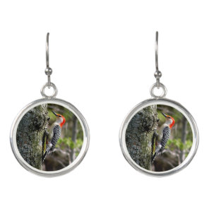 Red Bellied Woodpecker Earrings