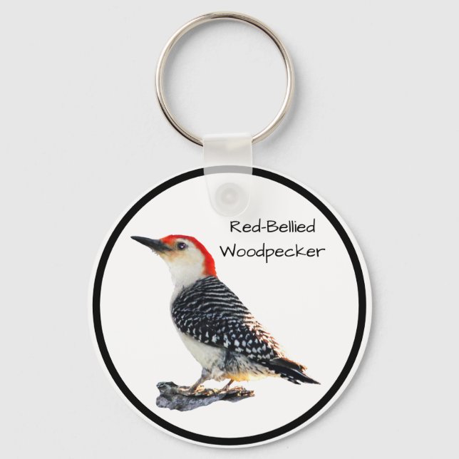 Red-Bellied Woodpecker Keychain (Front)