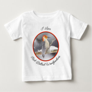 Red-Bellied Woodpecker Painting Original Bird Art Baby T-Shirt