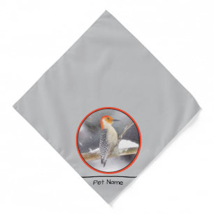 Red-Bellied Woodpecker Painting Original Bird Art Bandana