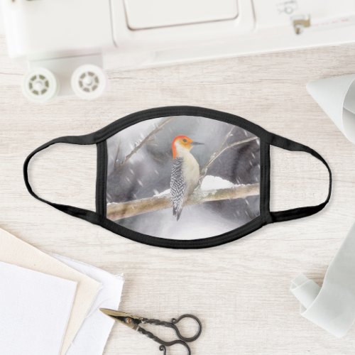 Red_Bellied Woodpecker Painting Original Bird Art Face Mask