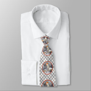 Red-Bellied Woodpecker Painting Original Bird Art Neck Tie