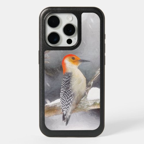 Red_Bellied Woodpecker Painting Original Bird Art iPhone 15 Pro Case