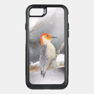 Red-Bellied Woodpecker Painting Original Bird Art OtterBox Commuter iPhone SE/8/7 Case