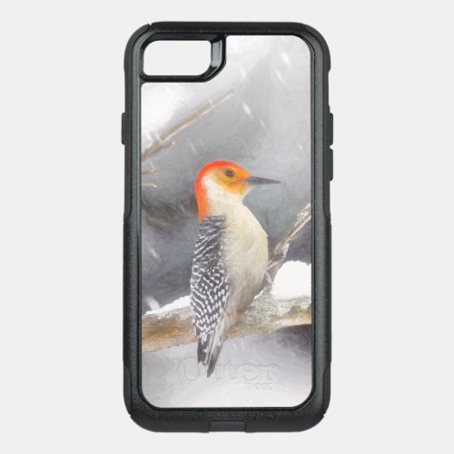 Red_Bellied Woodpecker Painting Original Bird Art OtterBox Commuter iPhone SE87 Case