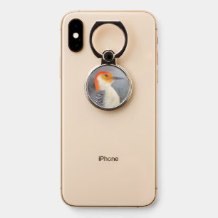 Red-Bellied Woodpecker Painting Original Bird Art Phone Ring Stand