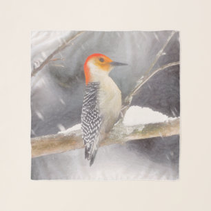 Red-Bellied Woodpecker Painting Original Bird Art Scarf