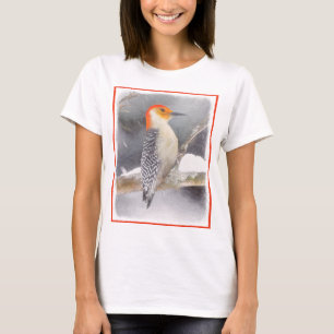 Red-Bellied Woodpecker Painting Original Bird Art T-Shirt