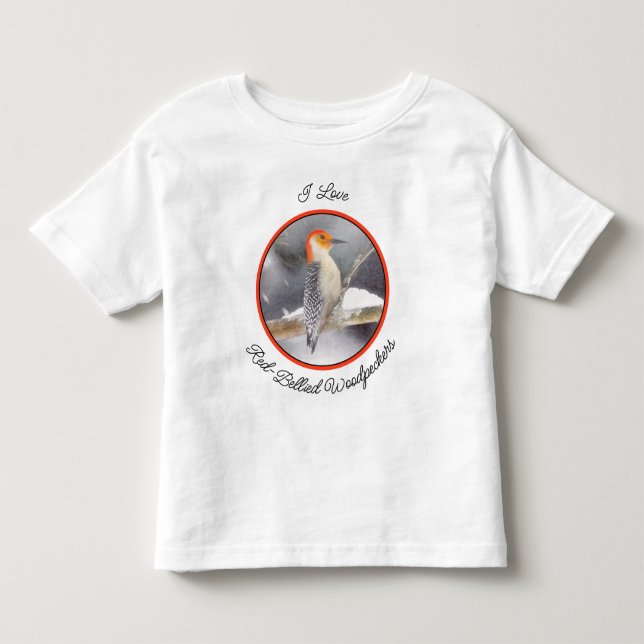 Red-Bellied Woodpecker Painting Original Bird Art Toddler T-shirt (Front)