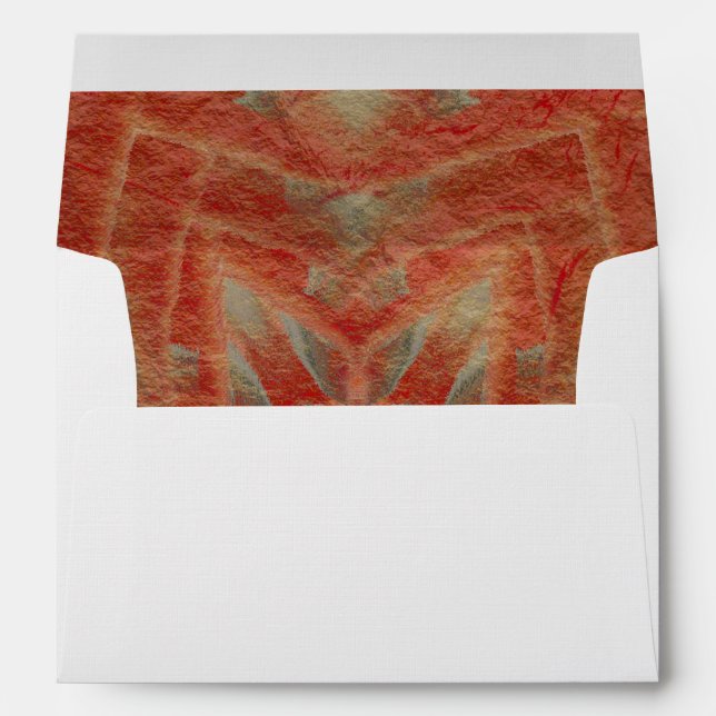 Red-bellied Woodpecker Star Envelope Gold Textured (Back (Bottom))