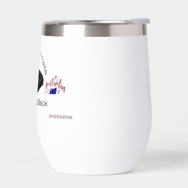 Red Belly Black Thermal Wine Tumbler (Left)