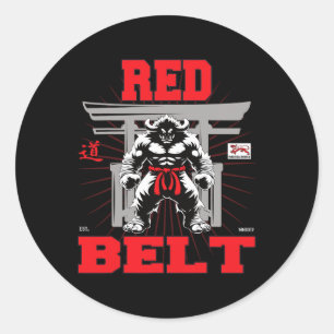 Red Belt Championship In Sight! Classic Round Sticker