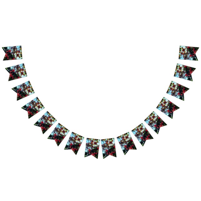Red berries bunting flags (All)