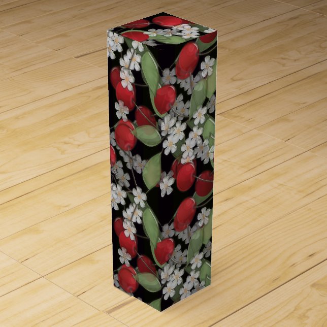 Red berries , cherry wine gift box (Front)