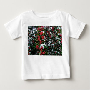 Red berries , covered in snow baby T-Shirt