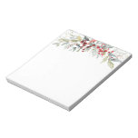 Red Berries Greenery Foliage Christmas /Wedding  Notepad