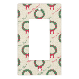 Red Berries Holly Merry Christmas Light Switch Cover