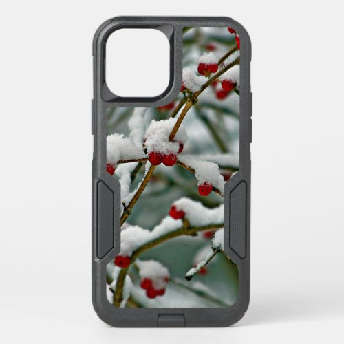 Red Berries in Winter Snow OtterBox Commuter iPhone 12 Case